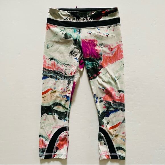 lululemon athletica Pants - Lululemon | Run Inspire Crop II Pigment Wave Multi 6 GUC